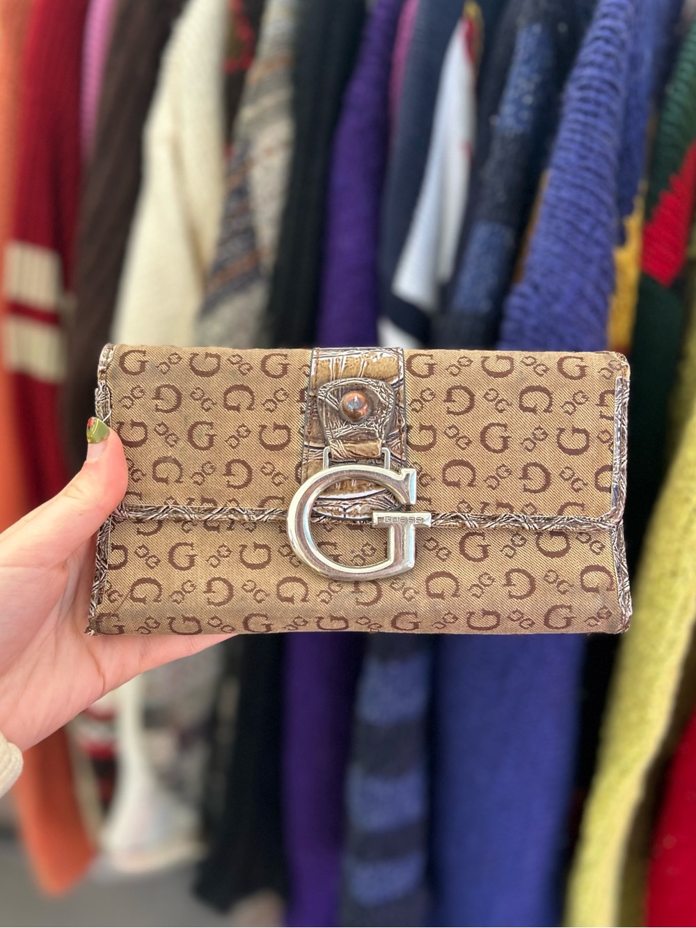 Y2K Guess monogram wallet